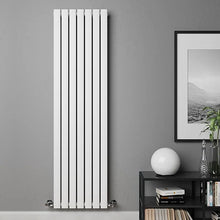 Load image into Gallery viewer, Affinity WHITE Vertical Steel Flat Panel Single Radiators (Various Sizes)
