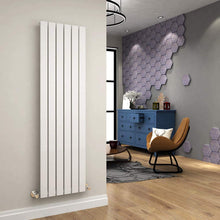 Load image into Gallery viewer, Affinity WHITE Vertical Steel Flat Panel Single Radiators (Various Sizes)
