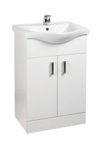 Load image into Gallery viewer, Ardent White Gloss White Floorstanding Vanity Unit (2 x Sizes)