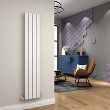 Load image into Gallery viewer, Affinity WHITE Vertical Steel Flat Panel Single Radiators (Various Sizes)