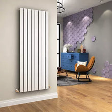 Load image into Gallery viewer, Affinity WHITE Vertical Steel Flat Panel Single Radiators (Various Sizes)