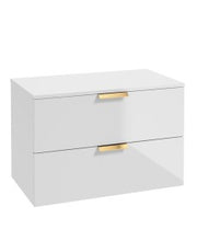Load image into Gallery viewer, STOCKHOLM Wall Hung 80cm Two Drawer Countertop Vanity Unit ( Various Colours & Sizes )