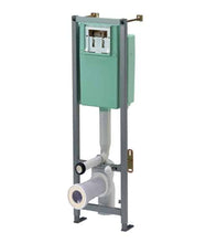 Load image into Gallery viewer, SIAMP Wall-Hung Pan Support Frame C/W Dual Flush Plate Chrome (110-130cm)