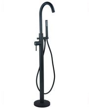 Load image into Gallery viewer, Harrow Black Floor Standing Bath Shower Mixer (Available in Chrome)