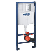 Load image into Gallery viewer, GROHE Rapid 4 in1 Frame 1.13m cw Chrome Push Plate &amp; MARIA Rimless Wall Hung Toilet Pack
