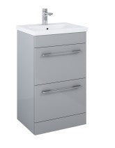 Load image into Gallery viewer, Otto Plus 50cm Floor Standing  2 Drawer Vanity Unit - Short Projection (Various Colours)
