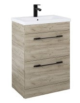 Load image into Gallery viewer, Otto Plus 60cm Floor Standing 2 Drawer Vanity Unit - D46cm (Various Colours)
