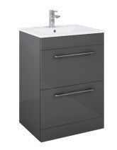 Load image into Gallery viewer, Otto Plus 50cm Floor Standing  2 Drawer Vanity Unit - Short Projection (Various Colours)

