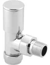 Round Angled Radiator valve Various Colours