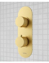 Load image into Gallery viewer, Alita Knurled Concealed Thermostatic Shower Valves (Various Colours)
