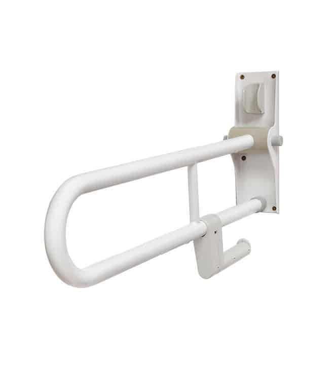 Hinged Fold Up Double Hairpin Rail - White