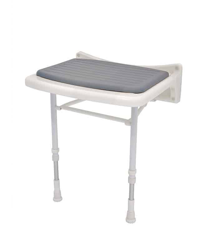AKW Standard Fold Up Shower Seat with Grey Pad