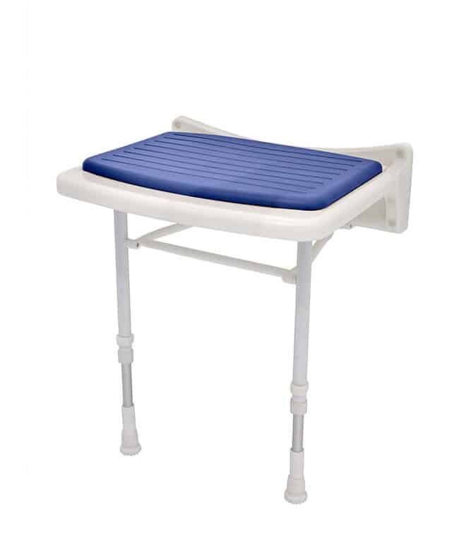 AKW Standard Fold Up Shower Seat with Blue Pad