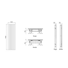 Load image into Gallery viewer, Affinity WHITE Vertical Steel Flat Panel Double Radiators (Various Sizes)
