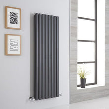 Load image into Gallery viewer, NIKA ANTHRACITE Double Vertical OVAL Radiator (Various Sizes)
