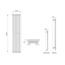 Load image into Gallery viewer, Valerio ANTHRACITE Vertical Aluminium High Output Radiators (Various Sizes)
