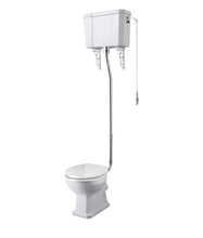 Load image into Gallery viewer, Cashel High Level Pan, Cistern, Chrome Flush Pipe Kit &amp; Soft Close Seat &amp; Cover
