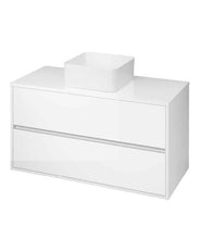 Load image into Gallery viewer, Crea 1000mm Wall Hung Unit &amp; Square Basin White
