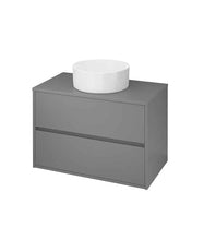 Load image into Gallery viewer, Crea 800mm Wall Hung Unit &amp; Round Basin Matt Grey (with out tap hole)
