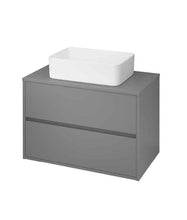 Load image into Gallery viewer, Crea 800mm Wall Hung Unit &amp; Rectangular Basin Matt Grey
