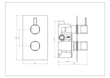 Load image into Gallery viewer, Milan Twin Concealed Shower Valve
