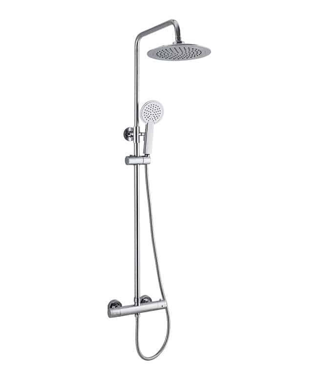 Rayne Thermostatic Valve Chrome C/W Rigid Shower Kit