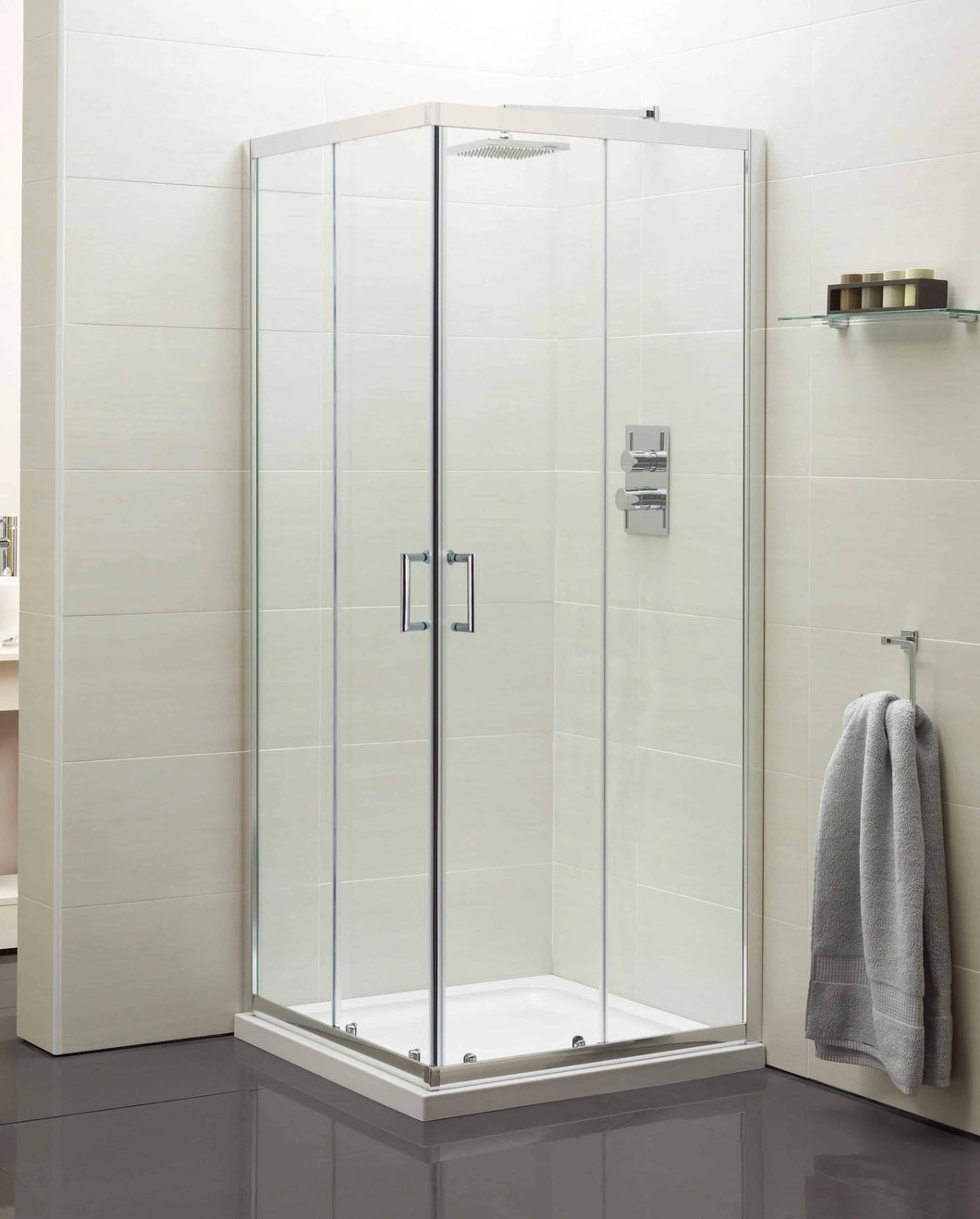 Aqua Corner Entry Shower Door 900mm