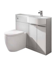 Load image into Gallery viewer, P Shaped 1000mm Vanity Unit, Basin &amp; WC Unit Pearl Grey
