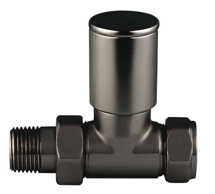 1/2'' Minimalist Straight Radiator Valve Black Nickle