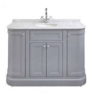 Load image into Gallery viewer, Merrion 1200mm Vanity Unit Slate Grey with Marble Worktop &amp; Under-counter Basin
