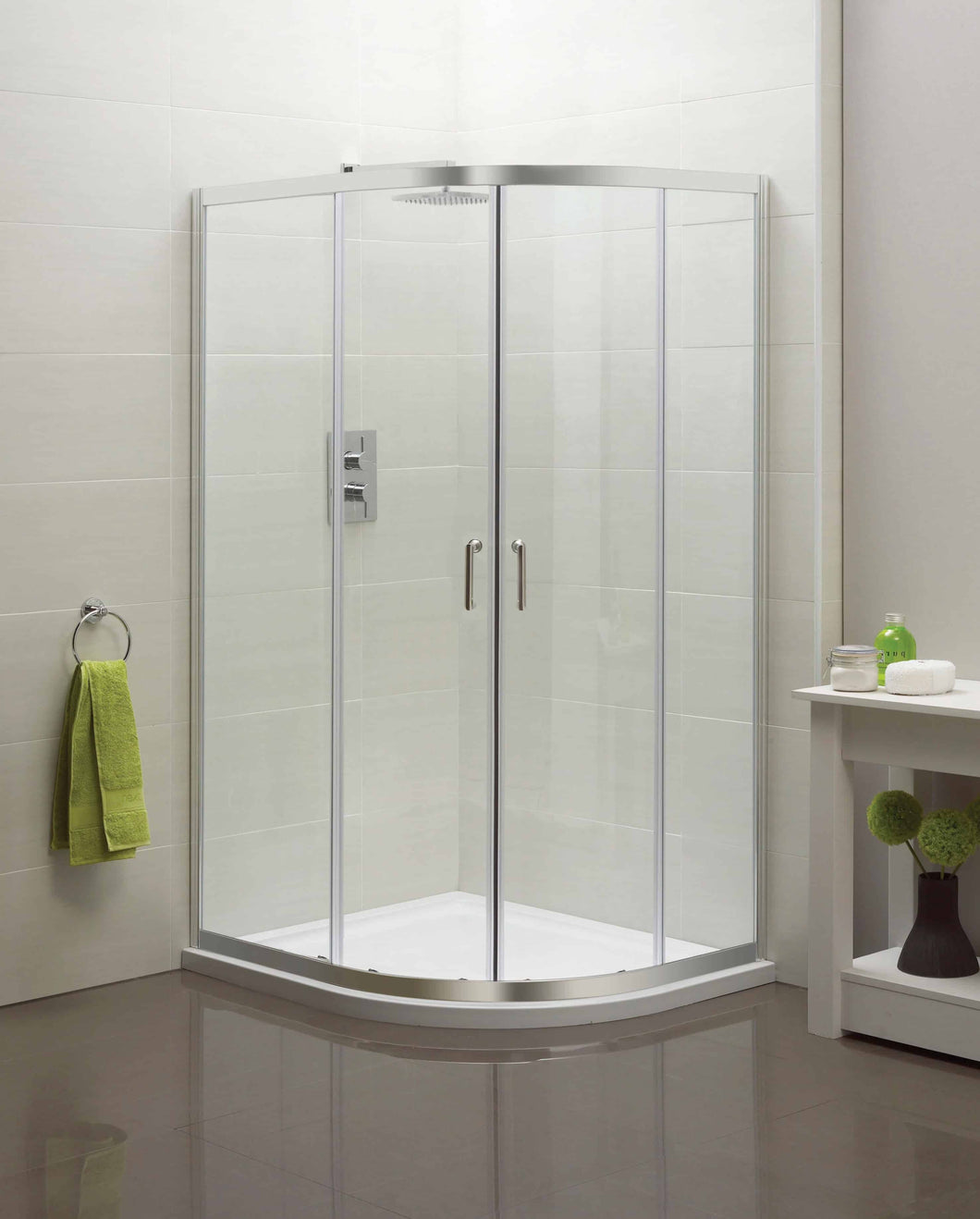 Aqua Offset Quadrant Shower Door 1200 x 900mm