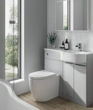Load image into Gallery viewer, P Shaped 1000mm Vanity Unit, Basin &amp; WC Unit Pearl Grey
