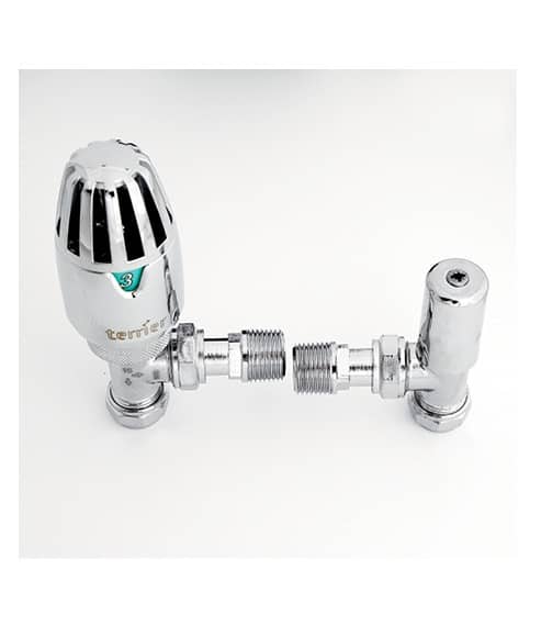 15mm Pegler Angled TRV & Lock -Shield Pack