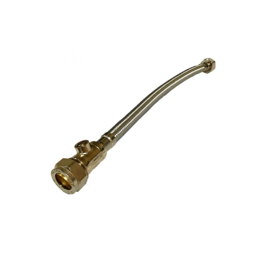 Flexible Hose with Isolating Valve - LONG