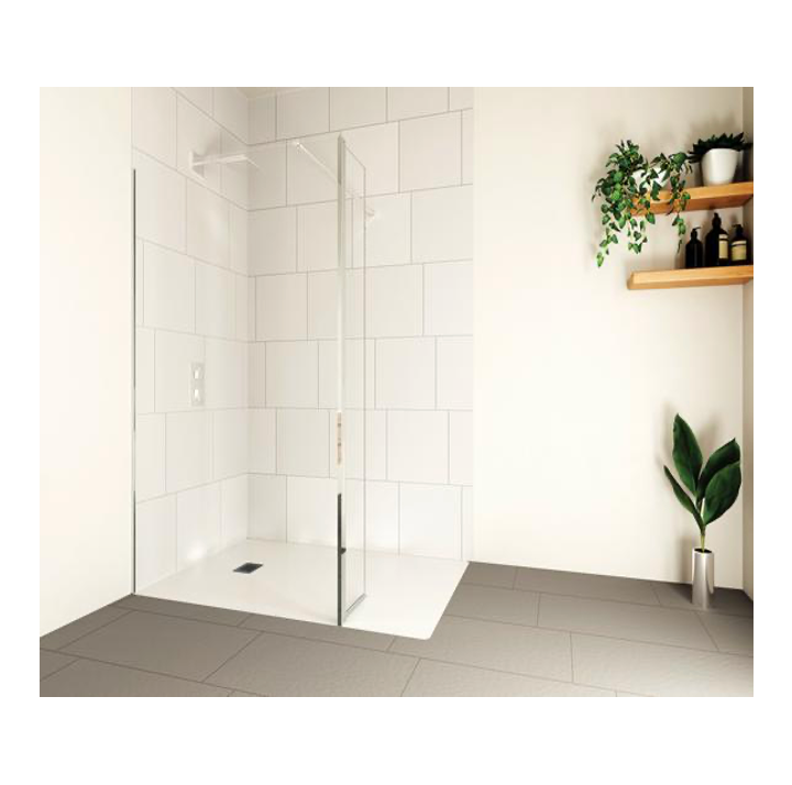 Flair VERVE Wetroom Panel 8mm Glass (1.9m High) (Various)
