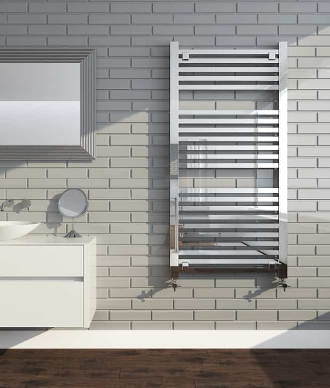 Square Towel Warmer Black Nickel H:800mm W:500mm