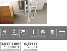 Load image into Gallery viewer, Flair VERVE Corner Entry Chrome Shower Door
