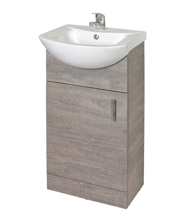 450mm Moderna Basin & Floor Standing Unit Berlin Grey
