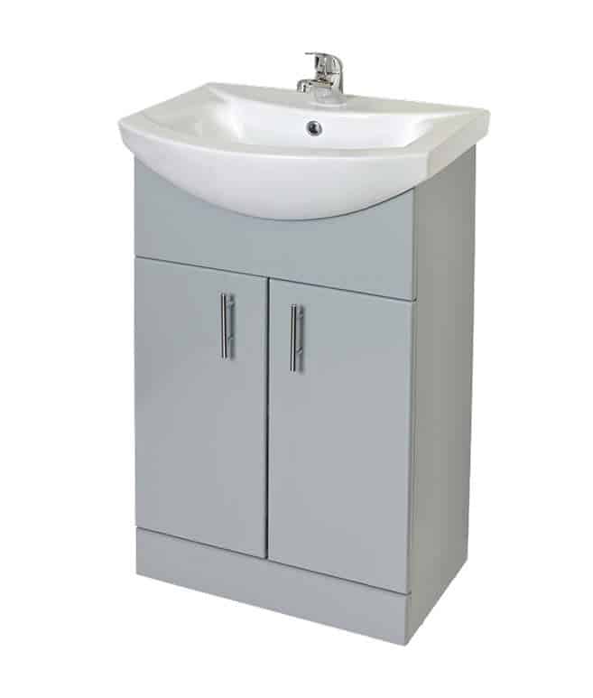 550mm Moderna Basin & Floor Standing Unit Stone