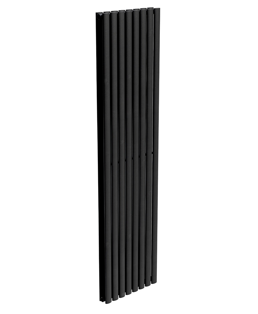Amura Elliptical Tube Vertical Designer Radiator  1800 X 480 Double Panel Black