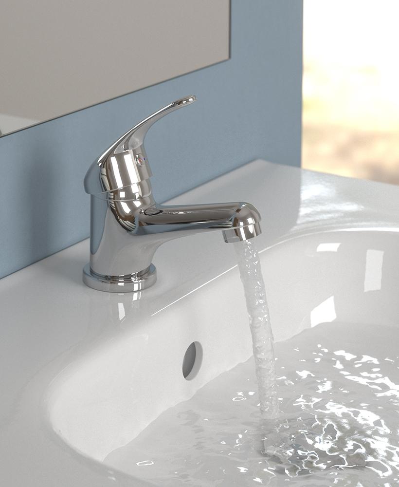 Alpha Mono Basin Mixer cw Click Waste