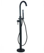 Load image into Gallery viewer, Harrow Black Floor Standing Bath Shower Mixer (Available in Chrome)
