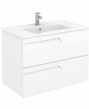 Load image into Gallery viewer, Brava 80cm Wall Hung Vanity Unit &amp; Slim Basin (Various Colours)
