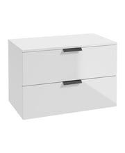 Load image into Gallery viewer, Stockholm 80cm Unit with Counter Top Black Handle Gloss White ( Various Colours &amp; Sizes )
