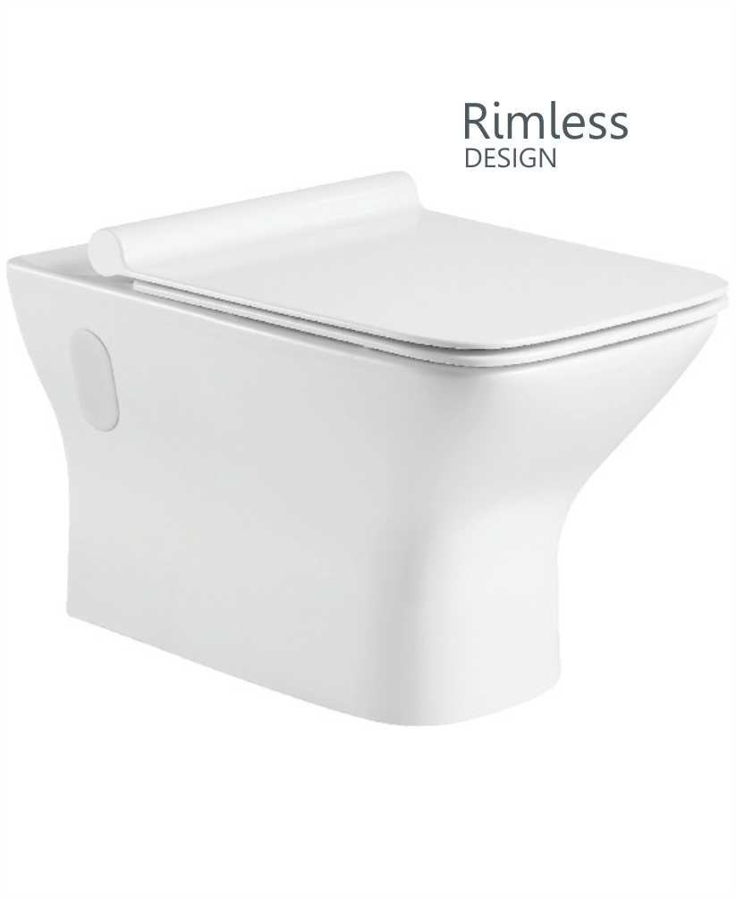 Claire Wall Hung Rimless WC - Slim Soft Close Seat