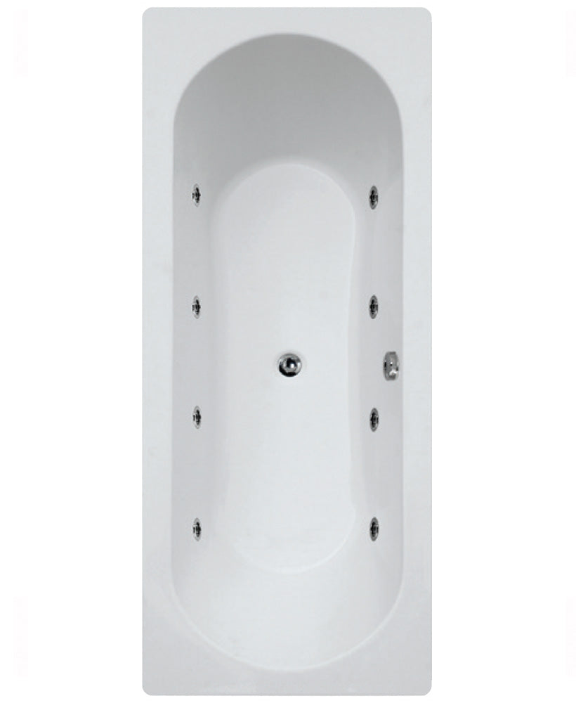 Clover 1700x750mm Double Ended 8 Jet Whirlpool Bath