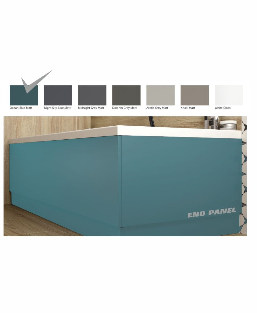 Scandinavian End Bath Panel 750mm Matt Ocean Blue