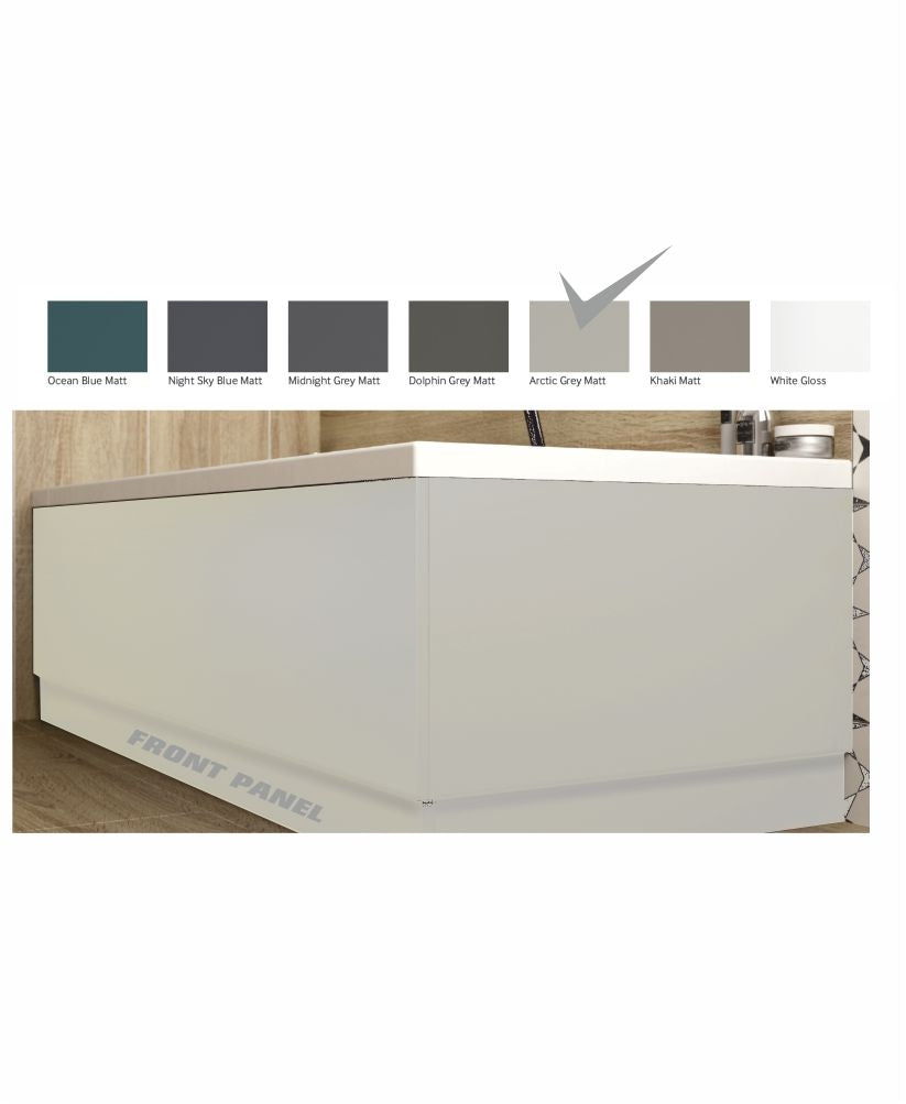 Scandinavian Front Bath Panel 1800mm Matt Arctic Grey