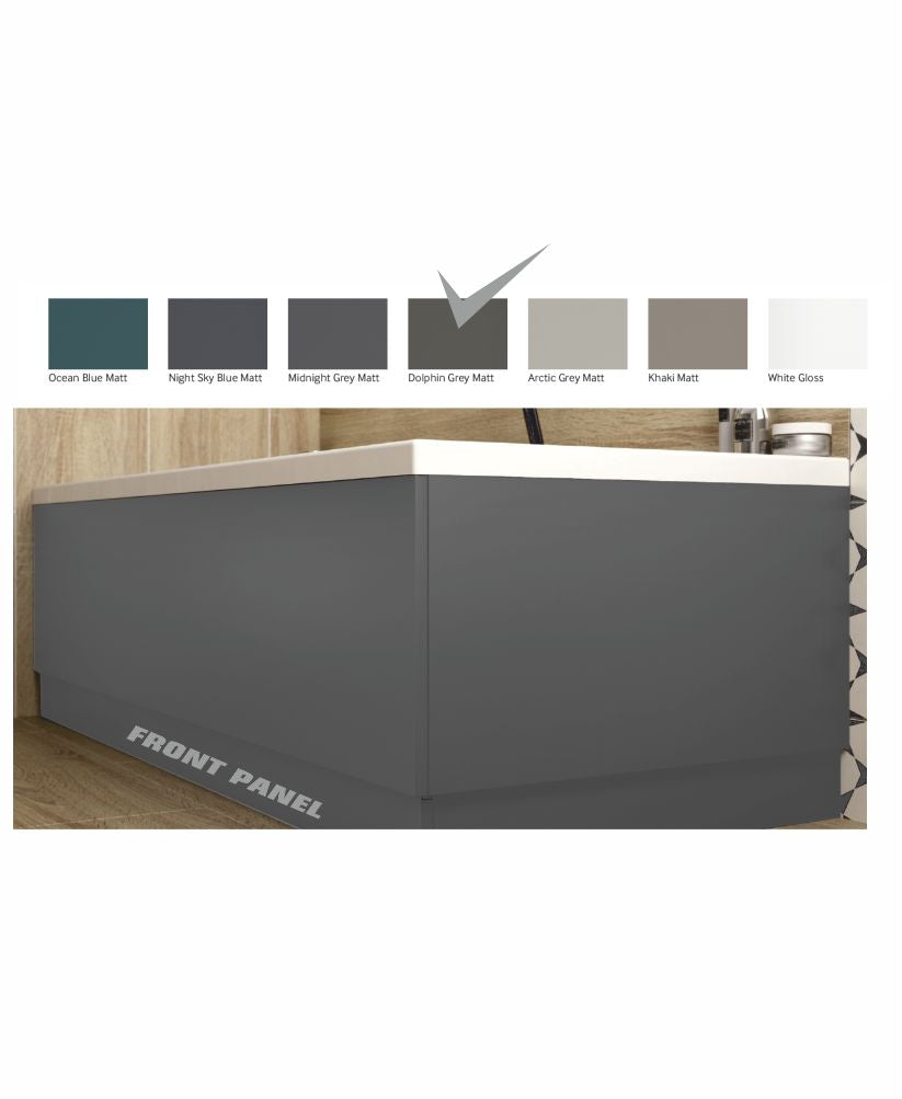 Scandinavian Front Bath Panel 1700mm Matt Dolphin Grey