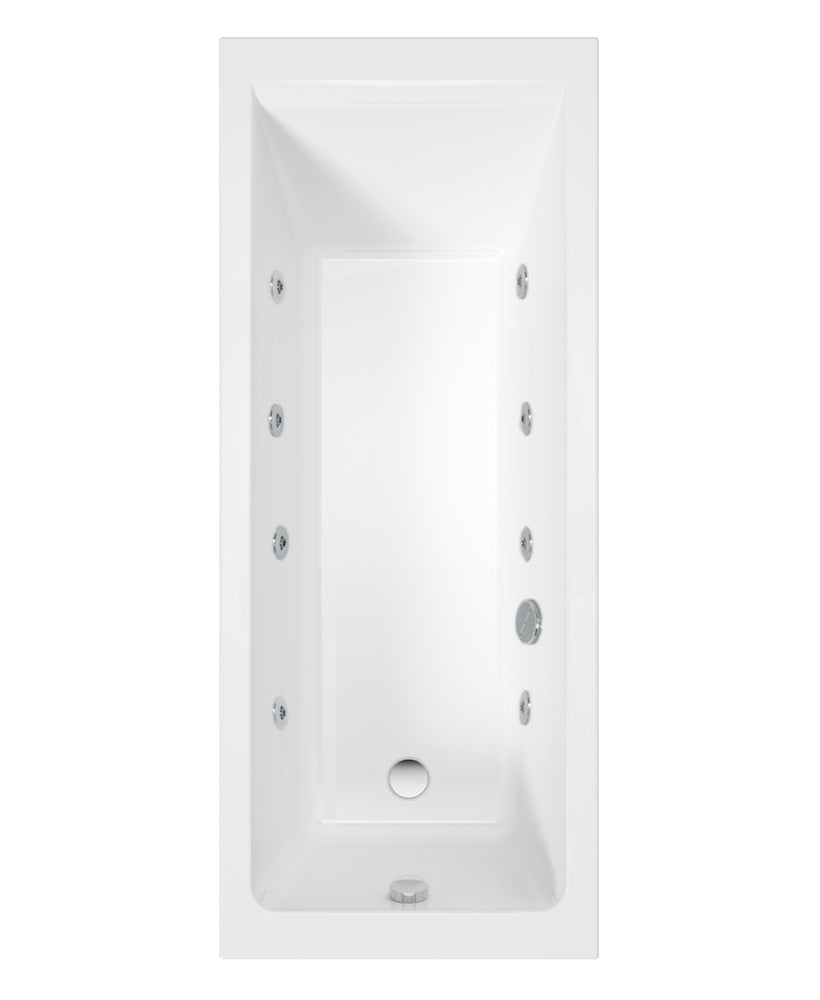 Cubo 1600x700 Single Ended 8 Jet Bath